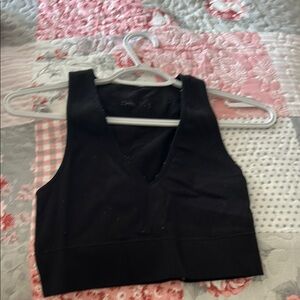 Garage Black Sleeveless Crop Tank Top